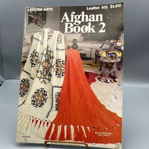 Vintage Knit and Crochet Patterns and Instructions, Afghan Book 2, Leisure Arts